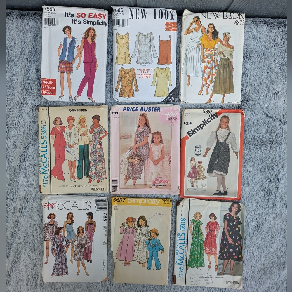 Vintage Pattern Bundle Simplicity McCall's New Look